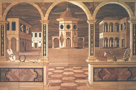 Intarsio pittorico prospettico