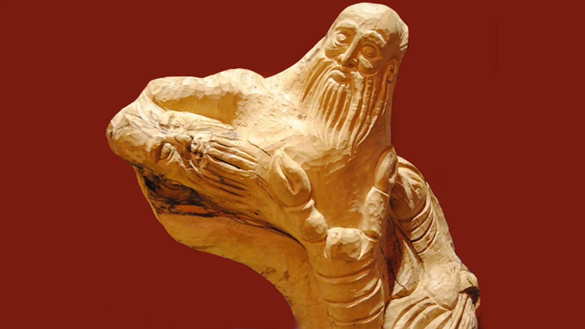 Scultura in legno di olivo